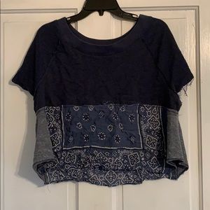 FREE PEOPLE cropped handkerchief top